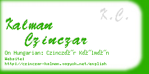 kalman czinczar business card